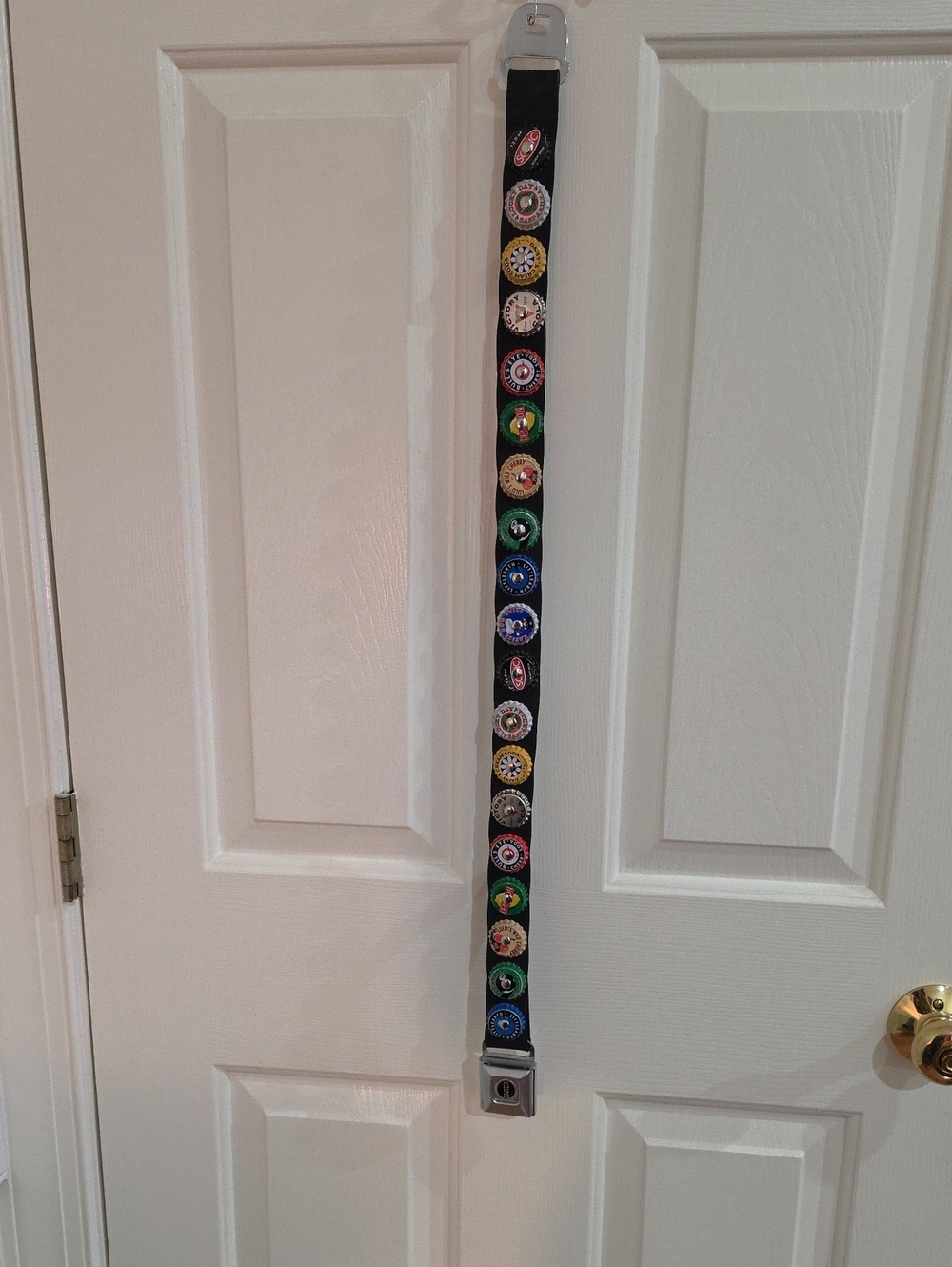 Littlearth Vintage Bottle Cap Belt with Seat Belt Buckle Closure - Size S
